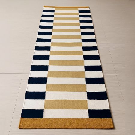 Handmade Multicolor Cotton Modern Dhurrie For Home